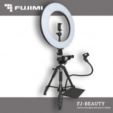 FUJIMI FJ-BEAUTY КОЛЬЦЕВОЙ СВЕТ 45 СМ 60 ВТ С КРЕПЛЕНИЕМ ДЛЯ СМАРТФОНА,ШТАТИВОМ,СТОЛИКОМ