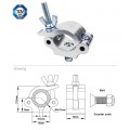 KUPO KCP-831 HALF COUPLER. ХОМУТ (M10)