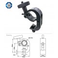 KUPO KCP-838B-T HANDCUFF CLAMP W/T-HANDLE, BLACK. СТРУБЦИНА (M12)