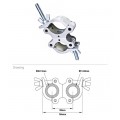 KUPO KCP-857 MIGHTY HALF SWIVEL COUPLER. ХОМУТ ДВОЙНОЙ