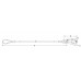 KUPO SW-04 DIA. 3.2 MM, 75 CM LENGTH SAFETY WIRE W/PVC ТРОСИК СТРАХОВОЧНЫЙ