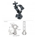 KUPO KCP-842B SLIM TYPE HALF COUPLER W/16 MM SOCKET, BLACK. ХОМУТ УЗКИЙ (АДАПТЕР 5/8