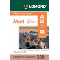 LOMOND 10Х15 МАТОВАЯ 230ГР. ОДНОСТОРОННЯЯ, 50Л. (0102034)