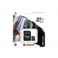 KINGSTON MICRO SDXC 64 GB CANVAS SELECT PLUS CLASS 10 UHS-I U1 A1 С АДАПТЕРОМ (100/85 MBs)